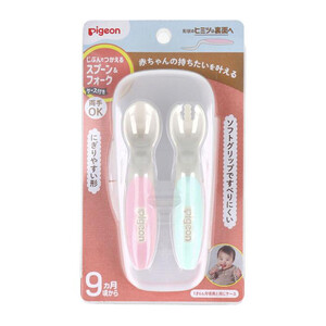 Набор столовых приборов для ребёнка, ложечка и вилочка, 9м.+ - для первого прикорма.