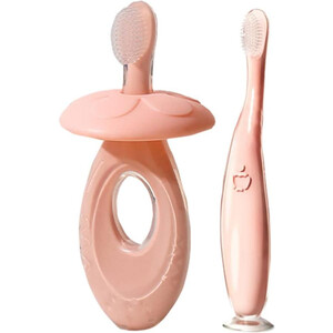 Детская зубная щётка для малышей, 2 шт. с прорезывателем - для первых зубов и массажа дёсен.