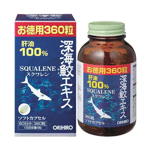 ORIHIRO, Сквален, 360 гел. капс. для глубокого питания кожи и поддержки иммунитета