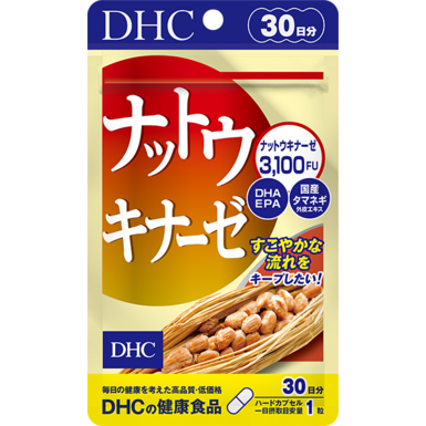 DHC, Наттокиназа, 30 капсул на 30 дней — для естественной поддержки кровообращения