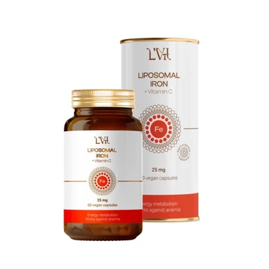 НУТРИЛАБ, Липосомальное железо с витамином С, 60 вег. капсул - для гемоглобина, энергии и иммунитета