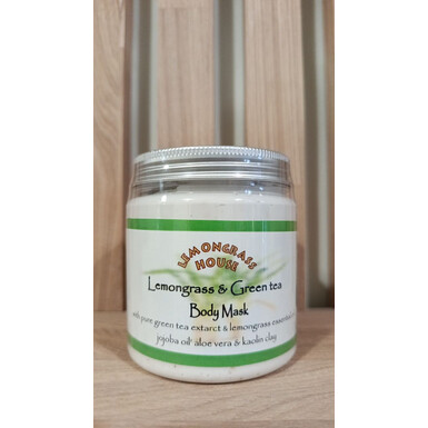LEMONGRASS HOUSE, Маска для тела с зелёным чаем и лемонграссом, на основе каолиновой глины, 300 г