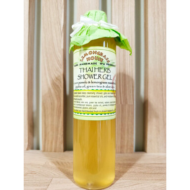 LEMONGRASS HOUSE, Тайский травяной гель для душа с эфирными маслами помело и лемонграсса (Thai Herb Shower Gel), на растительной основе, с маслом жожоба, экстрактами зелёного чая и алоэ вера, 260 мл