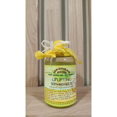 LEMONGRASS HOUS, Поднимающее настроение масло для тела и массажа «Uplifting» с абсолютом ванили и цитрусовыми эфирными маслами (лимона, мандарина, помело), 120 мл