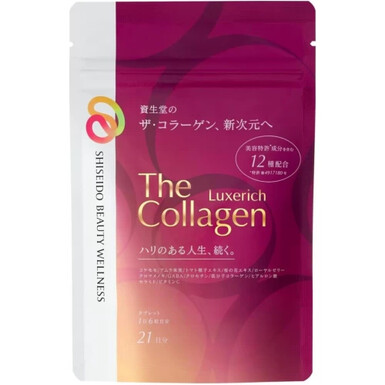 Shiseido The Collagen Luxe Rich (Премиум Коллаген Люкс), 126 таблеток (21-дневный курс) — премиальный антивозрастной комплекс для кожи, волос и суставов