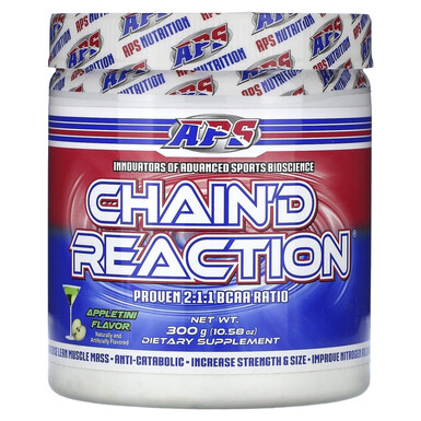 APS Nutrition Chain Reaction – BCAA комплекс с микронизированными аминокислотами и технологией Extend-Rx, вкус «Apple Tini», 300 г (25 порций)