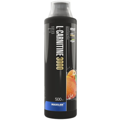 MAXLER, L-Carnitine 3000 мг жидкий напиток со вкусом абрикос-манго, 500 мл (20 порций)