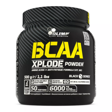 OLIMP SPORT NUTRITION, BCAA Xplode Powder, мохито – комплекс BCAA (2:1:1) с L-глютамином и витамином B6, порошок, 500 г (50 порций)