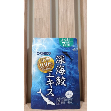 ORIHIRO, Масло печени глубоководной акулы со скваленом, 42 капсулы (6 капсул/день)